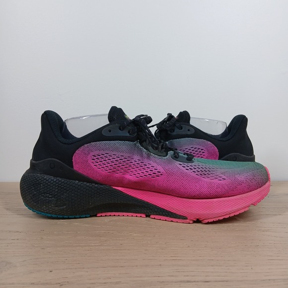 Under Armour HOVR Machina 3 Sneakers Men 11.5 Pink Green Mesh Running Athletic main image 11